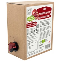 Bio Granatapfel Direktsaft 3 Liter Box - Granatapfelsaft aus 100% , 30 Tage Vorratspackung - Veganer Saft, ohne zugesetzten Zucker, ohne Süßstoffe (lt. Gesetz)