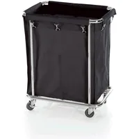 Was Germany - Wäschewagen schwarz , 65 x 45 x 84 cm, verchromt/ Nylon