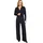 Zero Overall "Damen Wickeloptik weites Bein", Damen, Gr. 36, Normalgrößen, patch cream, dunkelblau, Jersey, Obermaterial: 45% Polyester, 50% Polyester, 5% Elasthan. Füllung: .