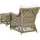 Beliani Gartensessel Ribolla Baumwolle 66 x 78 x 70 cm Cremeweiß mit Hocker