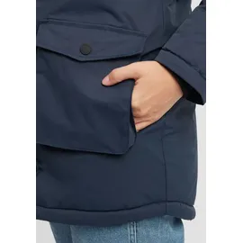 Oxmo Wintermantel Parka Mantel mit Kapuze - Blau / XS