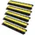 Vevor 5er Set 2-Kanal-Kabelschutzrampe Kabelbrücke aus TPU & TPR Schlauchbrücke 91,8 x 25 x 4,3 cm Überfahrschutz 10000 kg (pro Achse) Tragfähigkeit Kabel Rampe Anti-Rutsch-Design Ideal für Parkplätze