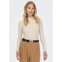 Only ONLEMMA L/S HIGH NECK TOP NOOS JRS Beige