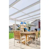 Gutta Terrassendach Premium 914 x 506 cm weiß/polycarbonat opal weiß