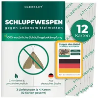 Silberkraft Schlupfwespen gegen Lebensmittelmotten: 3 Lieferungen je 4 Karten