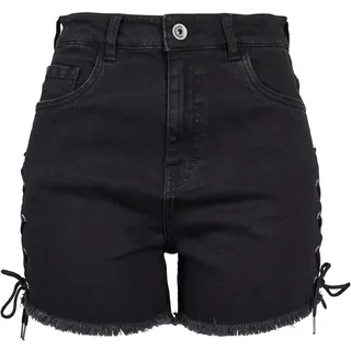 URBAN CLASSICS Waist Denim Lace Up Kurze Hose Black 27