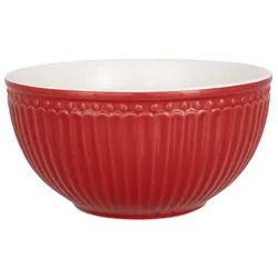 GreenGate Servierschale, Schüssel Alice Everyday, Ø 17,3 cm, Höhe 8,5 cm, red