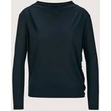 Madeleine Langarmshirt mit Wasserfallkragen in stahlblau | Gr.: 38