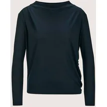 Madeleine Langarmshirt mit Wasserfallkragen in stahlblau | Gr.: 38