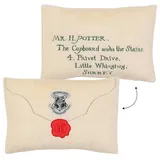 HARRY POTTER Dekokissen Hogwarts Aufnahmebrief 30 x 45 cm Beige