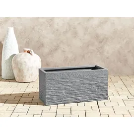 Beliani Blumentopf grau