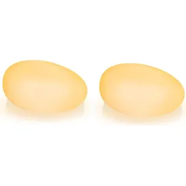 meineWunschleuchte 2er Set LED Solarsteine Garten Deko Weiß mit RGB Farbwechsel, Breite 40cm