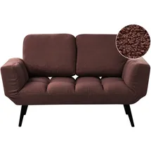 Beliani 2-Sitzer Schlafsofa Bouclé braun Brekke