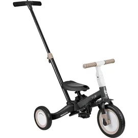 KIKKABOO Dreirad Flip 5 in 1 Stahlrahmen rutschfeste Griffe einstellbar umbaubar schwarz