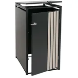 Proregal Mülltonnenverkleidung 122 x 68 x 84 cm schwarz