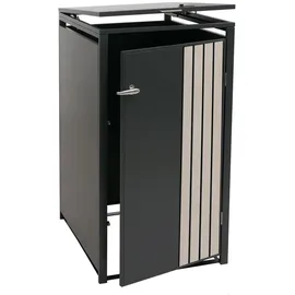 Proregal Mülltonnenverkleidung 122 x 68 x 84 cm schwarz