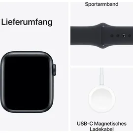 Apple Watch SE 2023 GPS 40 mm Aluminiumgehäuse mitternacht, Sportarmband mitternacht M/L