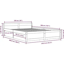 vidaXL 150 x 200 cm Braun