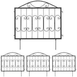 Relaxdays Beetzaun Metall, HxB: je 60 x 60 cm,