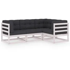 vidaXL Modell 16 Loungeset Kiefer weiß