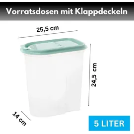 Centi Vorratsdosen 4-teiliges Set transparent 5 l