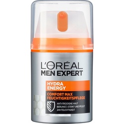 L’ORÉAL PARIS MEN EXPERT Feuchtigkeitscreme Hydra Energy Comfort Max, Feuchtigkeitspflege für sensible Haut, zieht schnell ein grau|orange