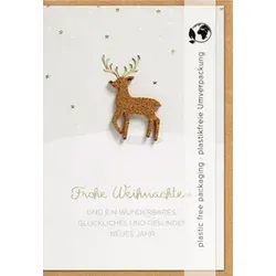 PERLEBERG D.T.Weihnachtskarte Moments Coll. Kork 7228404-2 Hirsch
