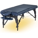 Master Massage Montclair Mobile Massageliege Reiki Kosmetikliege Therapiebett Behandlungsliege Klappbar mit Ambiente Beleuchtung Holz 71cm Königsblau