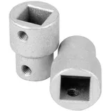 Schellenberg 17132 Set 12 mm vierkantig für aussen Jalousien, zur Nachrüstung bei bestehendem Raffstore, 2 Adapter inkl. Schrauben Raffstoreadapter
