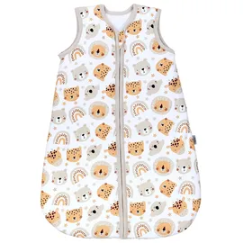 TupTam Baby Schlafsack 2.5 TOG – Warmer Winter Schlafsack Baby, OEKO-TEX, Ärmellos, Wattiert" Gr. 68, bunt (tiere, regenbogen), Schlafsäcke, L: 74cm, Obermaterial: 100% Baumwolle, Farbe: Tiere/Regenbogen, Größe: 68-74 - 68-74