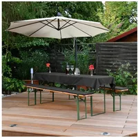 Beautissu Comfort xs Bierbankauflage 50cm Anthrazit, 3tlg