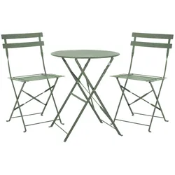 SVITA BERLIN Bistro-Set Metall Sitzgruppe Balkon klappbar Tisch Stühle Mint