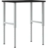 vidaXL Werkbank Dunkelbraun 80x60x(71,5-98) cm Massivholz Eiche