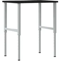 vidaXL Werkbank Dunkelbraun 80x60x71,5-98 cm Massivholz Eiche
