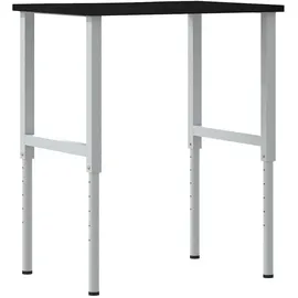vidaXL Werkbank Dunkelbraun 80x60x71,5-98 cm Massivholz Eiche