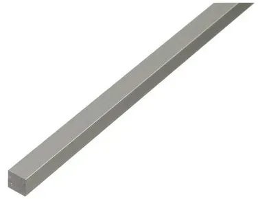 Vierkantstange, Alu silber elox., LxBxH 1000 x 10 x 10 mm