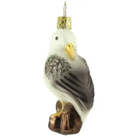 Inge-Glas® Christbaumschmuck INGE-GLAS® Weihnachts-Hänger Möwe Klara ca.10 cm (1-tlg) weiß