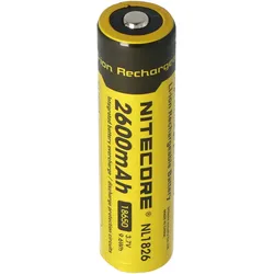 NiteCore 18650 Li-Ion Akku für LED Taschenlampen NL186 mit 2600mAh, CR18650 18,6x70mm