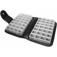 Große Tablettenbox 14 Tage Morgens Mittags Abends, Leder Tragbare BPA Frei Tablettenbox 3 Fächer Pillendose Medikamentenbox Taschenapotheke perfekt für Unterwegs für Medikamente, Vitamine, Fischöl