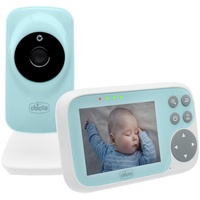 chicco Video-Babyphone-Start, mit 3,2"-Farbbildschirm, 200 m Reichweite, Infrarot-Nachtsicht, Smart-Eco-Modus-Funktion, wiederaufladbare Batterie