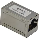 Herweck Helos - Keystone-Koppler - RJ-45 (W) zu RJ-45 (W) - abgeschirmt - CAT 6 - Silber - für AVM FRITZ!Box 5530 Fiber (307454)