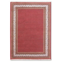 Orientteppich Mir Boteh Plain 90 x 160 cm Wolle Rot