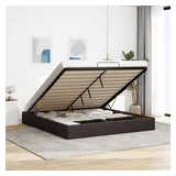vidaXL Ottoman-Bett ohne Matratze Dunkelbraun 160x200 cm Stoff