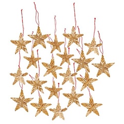 Stroh-Sterne, natur, 4 cm, 20 Stück