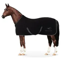Equinate Abschwitzdecke Nevada aus Fleece mit Widerristpolster und Kreuzbegurtung schwarz