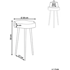 Beliani Beistelltisch Aluminium gold Freiform 30 cm TAUPO