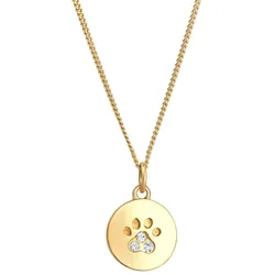 Elli Pfote Hund Katze Kristalle 925 Silber Ketten   Damen 