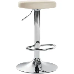 CLP Barhocker Ponte Kunstleder-Bezug creme/chrom