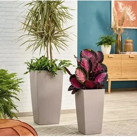LECHUZA Cubico Color 40 Komplettset 40 x 40 x 75 cm weiß