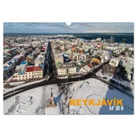 Calvendo Reykjavìk 64° 08' N (Wandkalender 2026 DIN A3